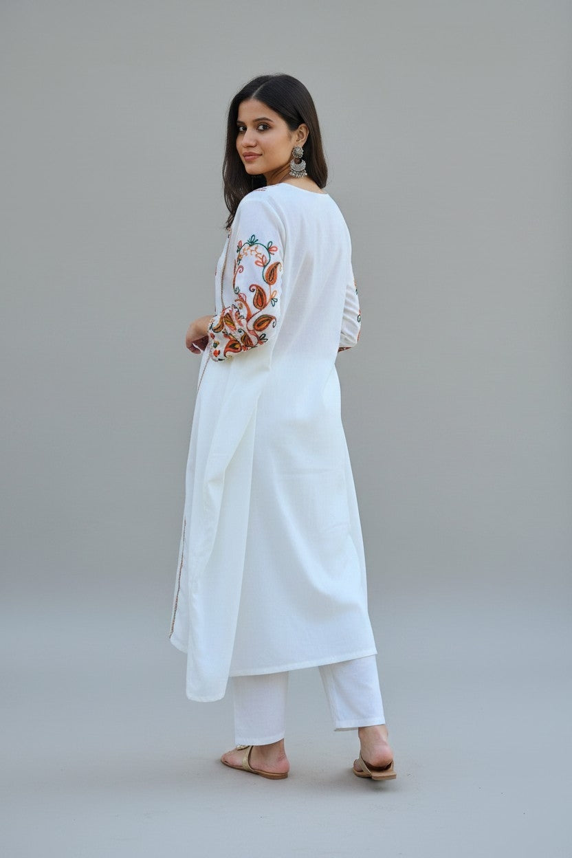 Embroidered Cotton Kurta pant